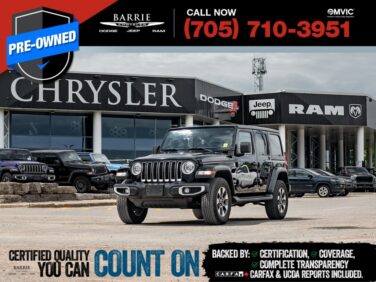 Used 2021 Jeep Wrangler Unlimited Sahara Unlimited Sahara 4x4 for sale online - Ontario Approved