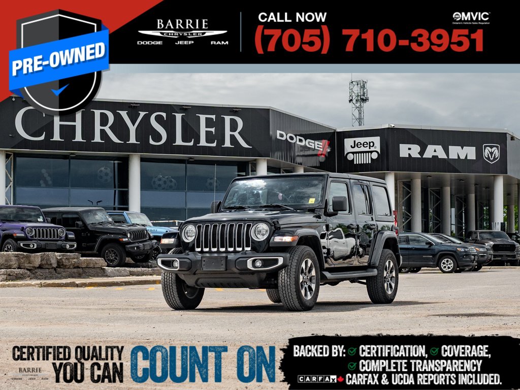 Used 2021 Jeep Wrangler Unlimited Sahara Unlimited Sahara 4x4 for sale online - Ontario Approved